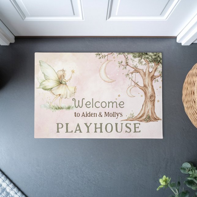 Fairy personalized kids playhouse welcome doormat (Creator Uploaded)