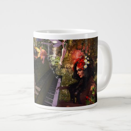 Fairy Piano Mug in Jumbo Espresso  Bone China