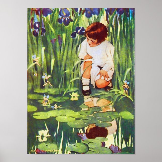 Fairy Picnic at the Lily Pond Poster (Front)