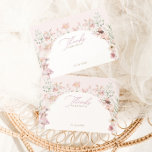 Fairy Pink Floral Girls Birthday Thank You Card<br><div class="desc">Add a whimsical touch to your fairy-themed birthday party with our charming post-celebration thank you card. Designed to perfectly complement our Fairy birthday collection, these cards feature delicate watercolor florals, enchanting fairies, and cute mushrooms in soft pastel hues. The elegant serif and cursive typography in a luxurious gold tone enhances...</div>