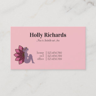 Fairy pink Mommy calling card