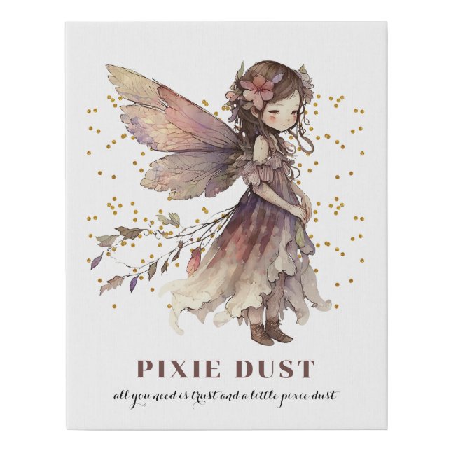 Fairy Pixie Dust Faux Wrapped Canvas Print (Front)