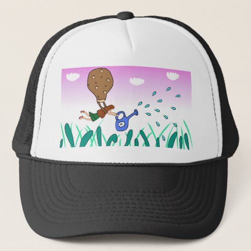 Fairy plant garden fly illustration landscape trucker hat