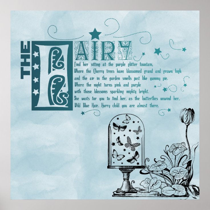 Fairy Poem Garden Poster Zazzle