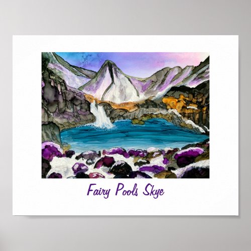 Fairy Pools Skye Scotland  Poster
