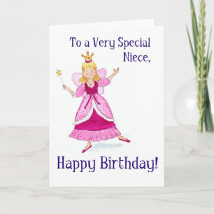 Fairy Princess Birthday Card for a Niece