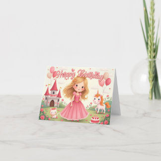 Fairy Princess Birthday in a Pink Dream Card
