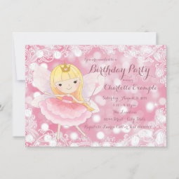 Fairy Princess Birthday Party Invitation | Zazzle