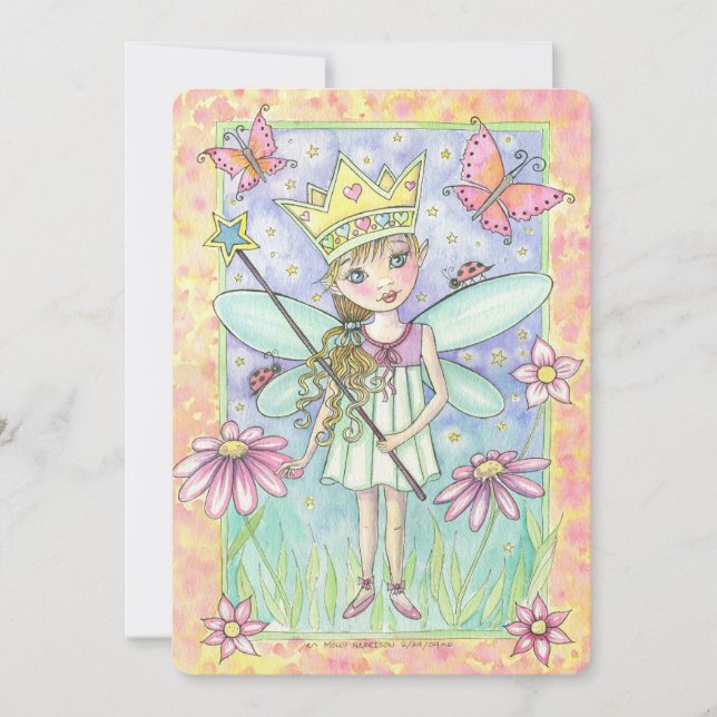 Fairy Princess Birthday Party Invite for Girls (Front)
