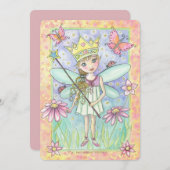 Fairy Princess Birthday Party Invite for Girls (Front/Back)