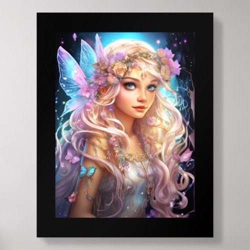 Fairy princess blonde hair fantasy girl wall acrylic photo tile