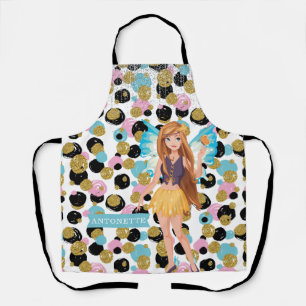 Fairy Princess Colorful Polka Dots Glittery Effect Apron