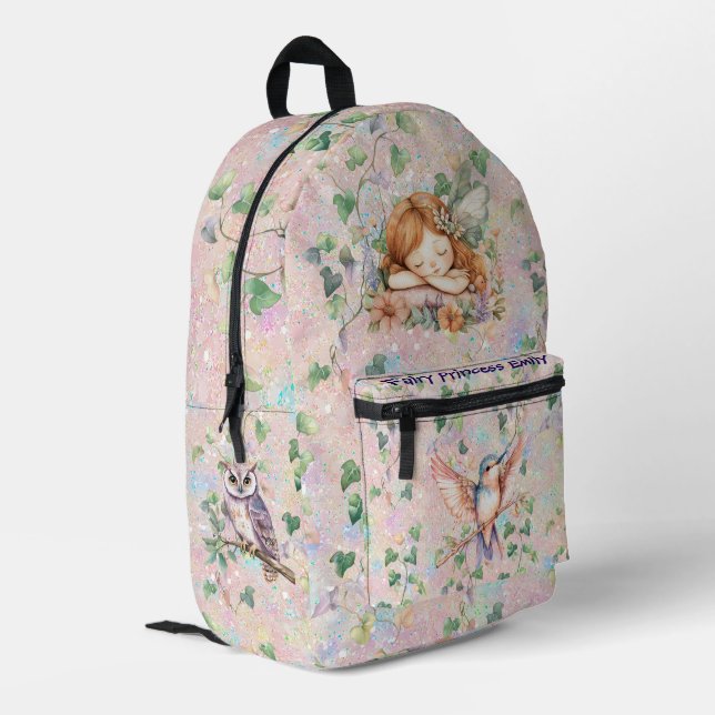 Fairy Princess Custom Printed Backpack (Back Corner Left)