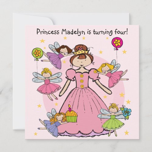 Fairy Princess Customized Birthday Invites
