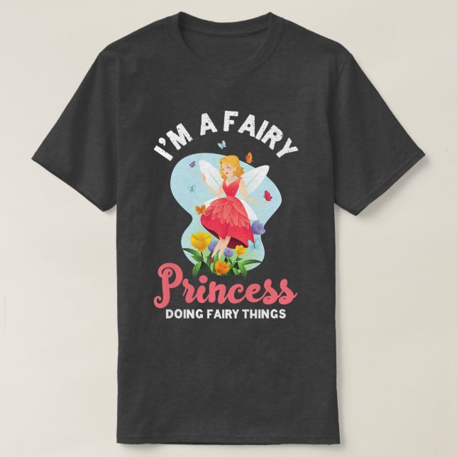 Fairy Princess Flowers Wonderful Magician Magic Fa T-Shirt (Design Front)
