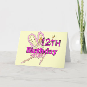 Fairy princess Girl 12th twelfth birthday card