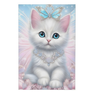Fairy Princess Kitten Faux Canvas Print