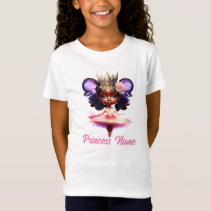 Fairy princess melanin ballerina girls birthday T-Shirt
