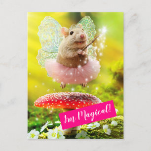 Fairy Princess Mouse Invitation Postcard