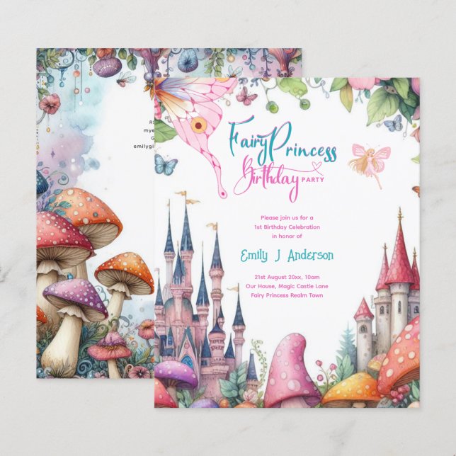 Fairy Princess Party Magical Birthday Bash  (Front/Back)