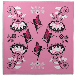 Fairy Princess Pattern Print Cloth Napkin