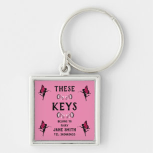 Fairy Princess Pattern Print Keychain