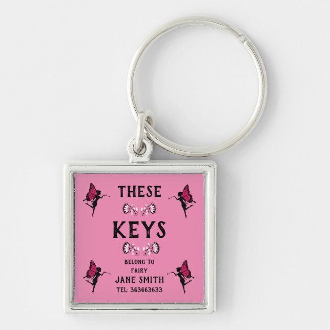 Fairy Princess Pattern Print Keychain (Front)