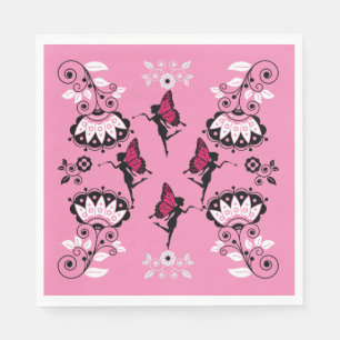 Fairy Princess Pattern Print Napkins