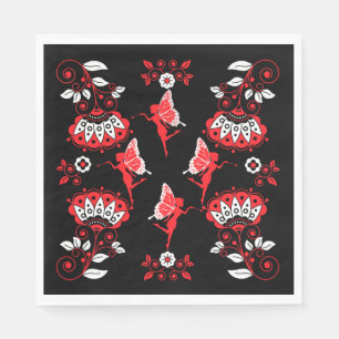Fairy Princess Pattern Print Napkins