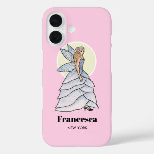 Fairy Princess Petal Dress Fashion Illustration iPhone 16 Case