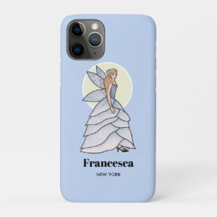 Fairy Princess Petal Dress Fashion Illustration iPhone 11 Pro Case