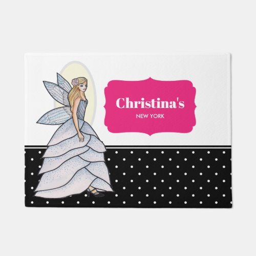 Fairy Princess Petal Dress Fashion Illustration Doormat