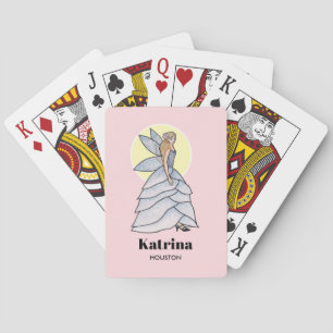 Fairy Princess Petal Dress Fashion Illustration Poker Cards