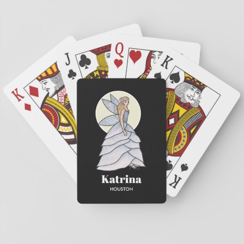 Fairy Princess Petal Dress Fashion Illustration Poker Cards