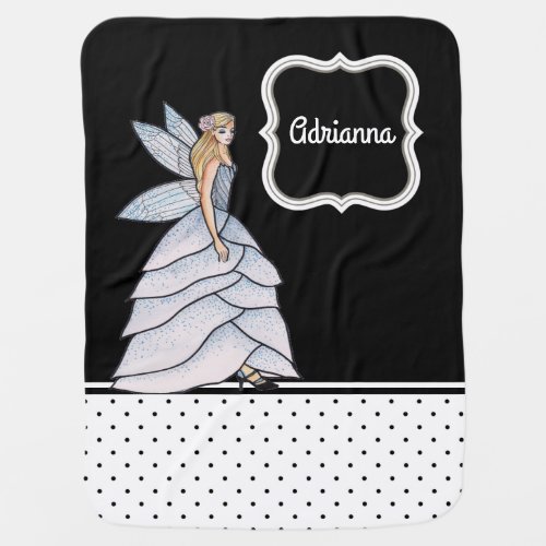Fairy Princess Petals Dress Fashion Illustration Baby Blanket