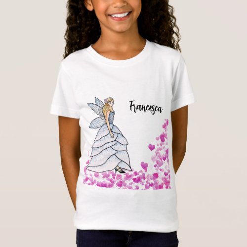 Fairy Princess Petals Dress Fashion Illustration C T_Shirt