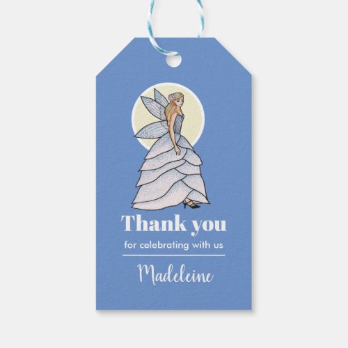 Fairy Princess Petals Dress Fashion Illustration Gift Tags