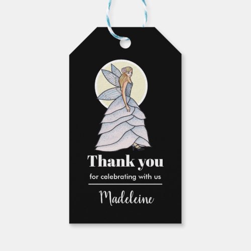 Fairy Princess Petals Dress Fashion Illustration Gift Tags