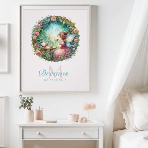 Fairy Princess Roses Garden Tea Holo Inspirational Poster