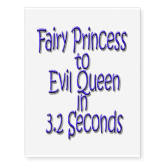 Fairy Princess to Evil Queen 3.2 Secs Temp Tattoo