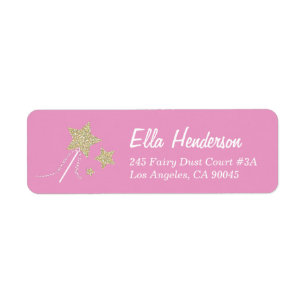 Fairy Princess Wand Return Address Labels
