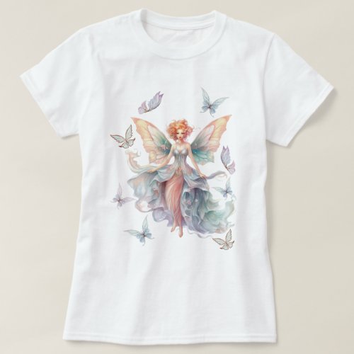 Fairy Princess with Butterfly T_shirt