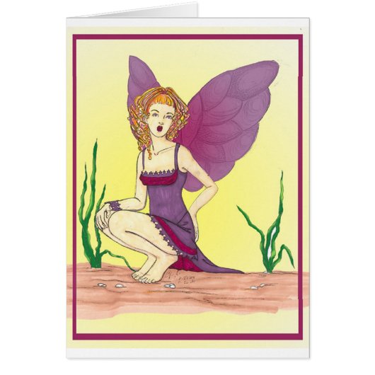 fairy purple dress cards (Front)