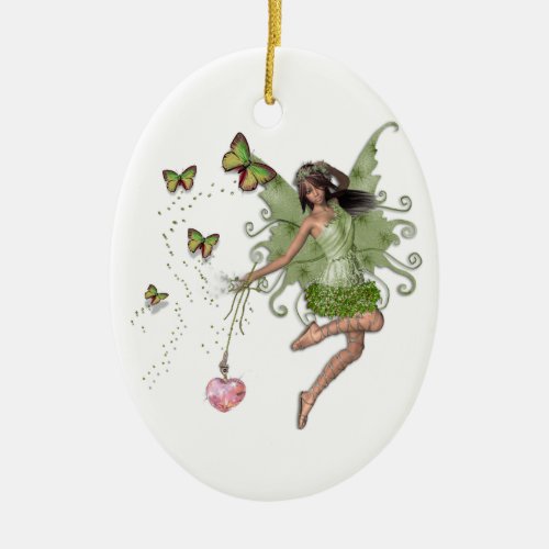 Fairy queen gift ceramic ornament