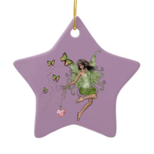 Fairy queen gift ceramic ornament