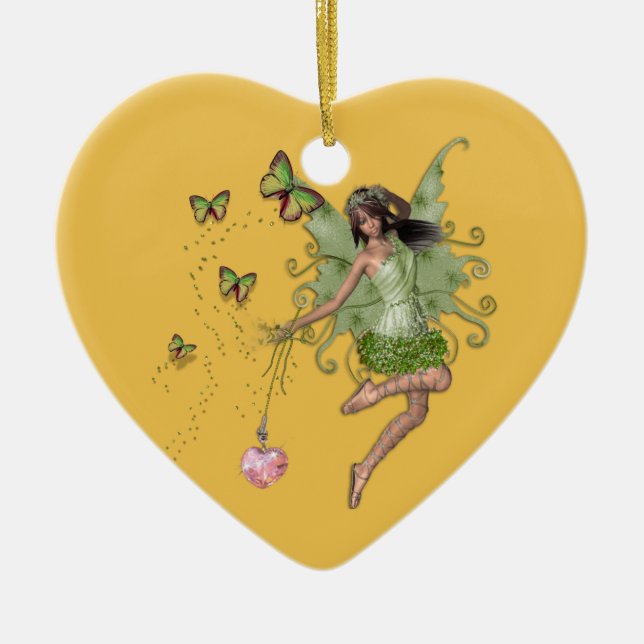 Fairy queen gift ceramic ornament (Front)