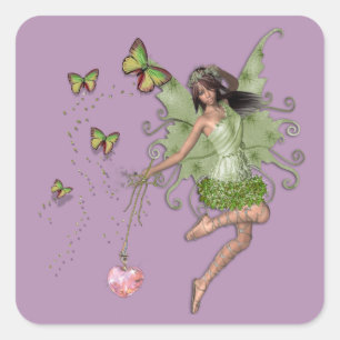 Fairy queen gift square sticker