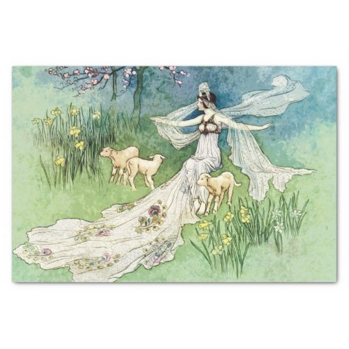 Fairy Queen Lambs Illustration Goble Decoupage Tissue Paper