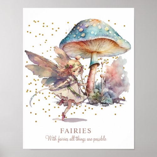 Fairy Quote Girls Room Poster