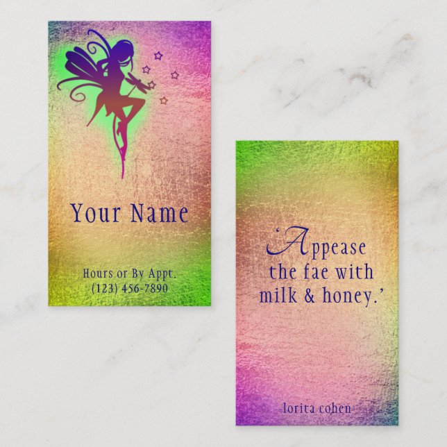 Fairy Realm Psychic Reader Tarot Mystic Neon Cards (Front/Back)